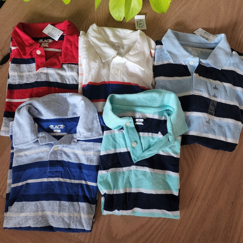 Lot of 5 Boys Collar Shirts 10/12